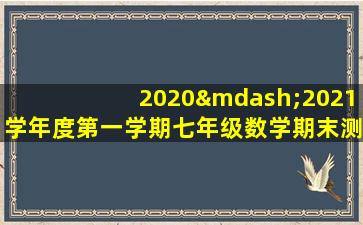 2020—2021学年度第一学期七年级数学期末测试卷