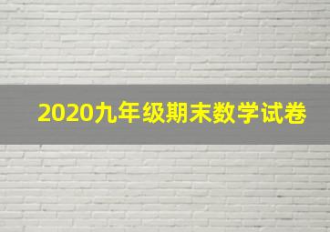 2020九年级期末数学试卷