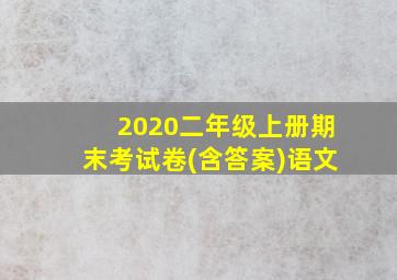 2020二年级上册期末考试卷(含答案)语文