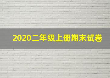 2020二年级上册期末试卷