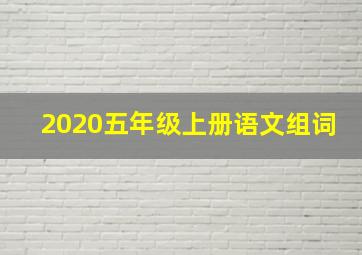 2020五年级上册语文组词