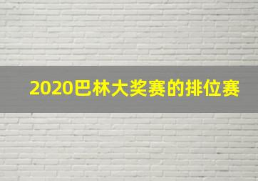 2020巴林大奖赛的排位赛