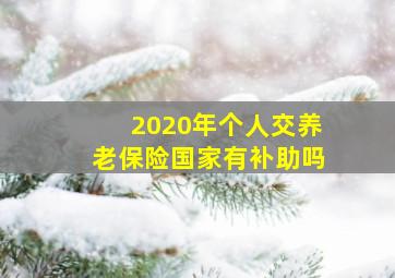 2020年个人交养老保险国家有补助吗