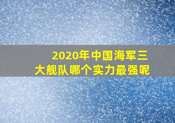 2020年中国海军三大舰队哪个实力最强呢