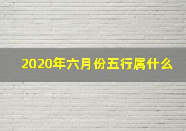 2020年六月份五行属什么