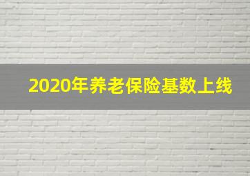 2020年养老保险基数上线