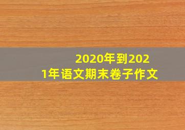 2020年到2021年语文期末卷子作文