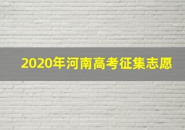 2020年河南高考征集志愿