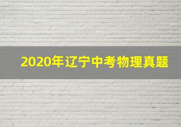 2020年辽宁中考物理真题