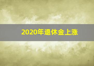 2020年退休金上涨