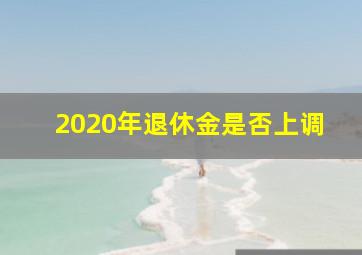 2020年退休金是否上调