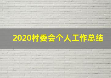 2020村委会个人工作总结