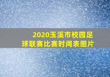 2020玉溪市校园足球联赛比赛时间表图片