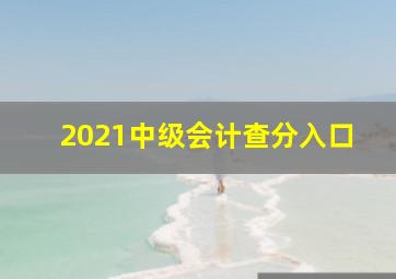 2021中级会计查分入口