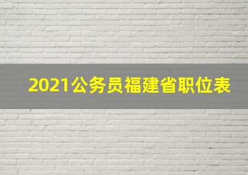 2021公务员福建省职位表