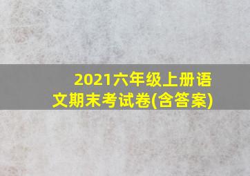 2021六年级上册语文期末考试卷(含答案)