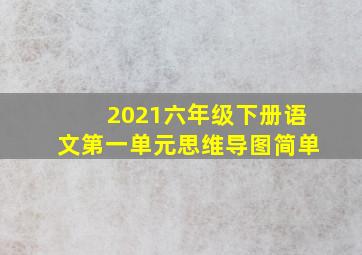 2021六年级下册语文第一单元思维导图简单