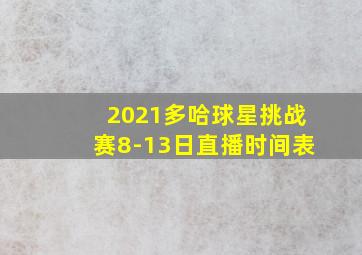 2021多哈球星挑战赛8-13日直播时间表