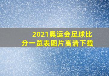 2021奥运会足球比分一览表图片高清下载