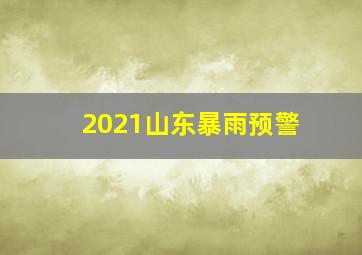 2021山东暴雨预警