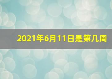 2021年6月11日是第几周