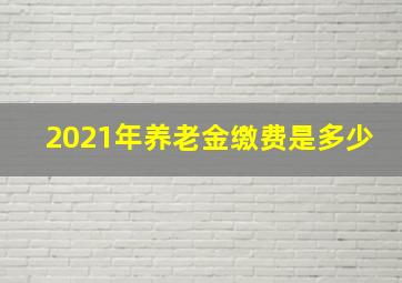 2021年养老金缴费是多少