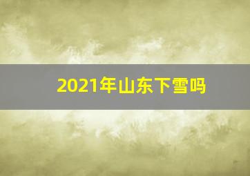 2021年山东下雪吗