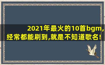 2021年最火的10首bgm,经常都能刷到,就是不知道歌名!