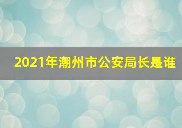 2021年潮州市公安局长是谁