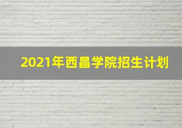 2021年西昌学院招生计划