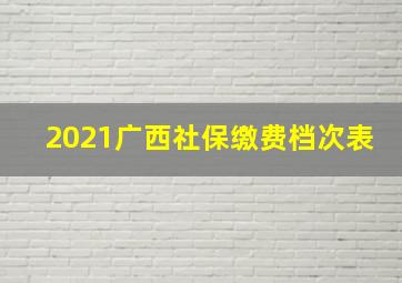 2021广西社保缴费档次表