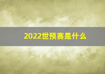 2022世预赛是什么