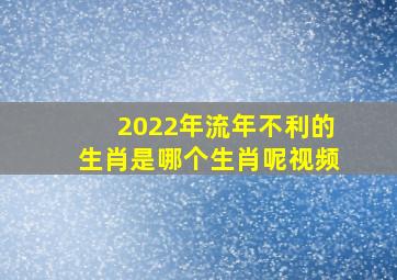 2022年流年不利的生肖是哪个生肖呢视频