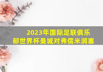 2023年国际足联俱乐部世界杯曼城对弗儒米润塞