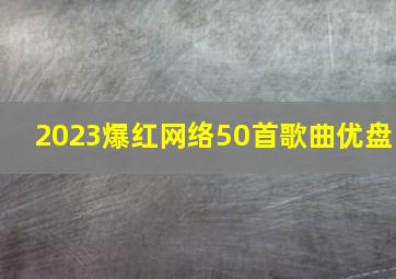 2023爆红网络50首歌曲优盘