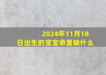 2024年11月18日出生的宝宝命里缺什么