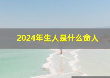 2024年生人是什么命人