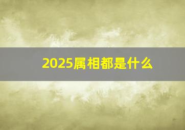 2025属相都是什么