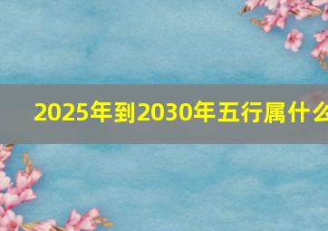 2025年到2030年五行属什么