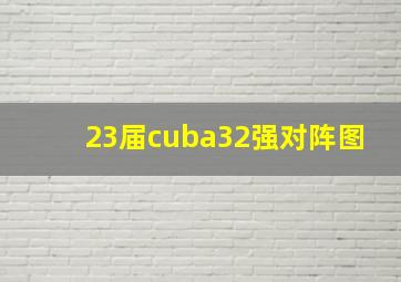 23届cuba32强对阵图