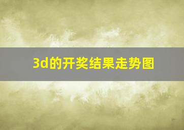 3d的开奖结果走势图