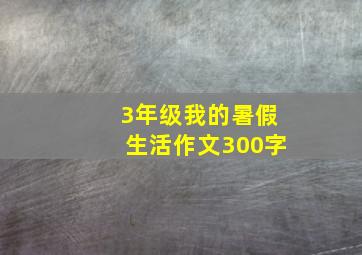 3年级我的暑假生活作文300字