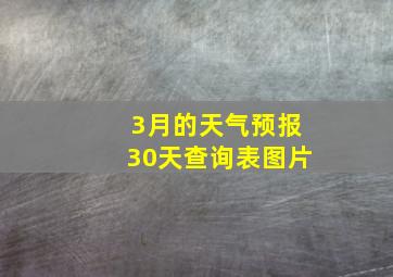 3月的天气预报30天查询表图片