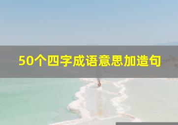 50个四字成语意思加造句