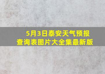 5月3日泰安天气预报查询表图片大全集最新版