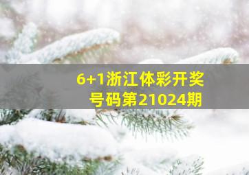 6+1浙江体彩开奖号码第21024期