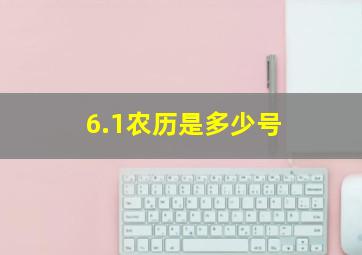 6.1农历是多少号