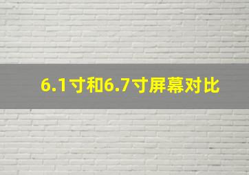 6.1寸和6.7寸屏幕对比