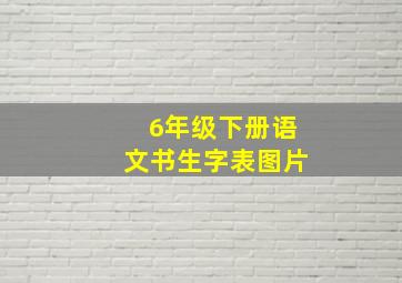 6年级下册语文书生字表图片