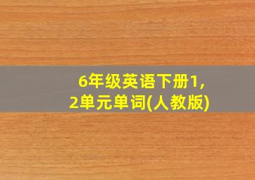 6年级英语下册1,2单元单词(人教版)